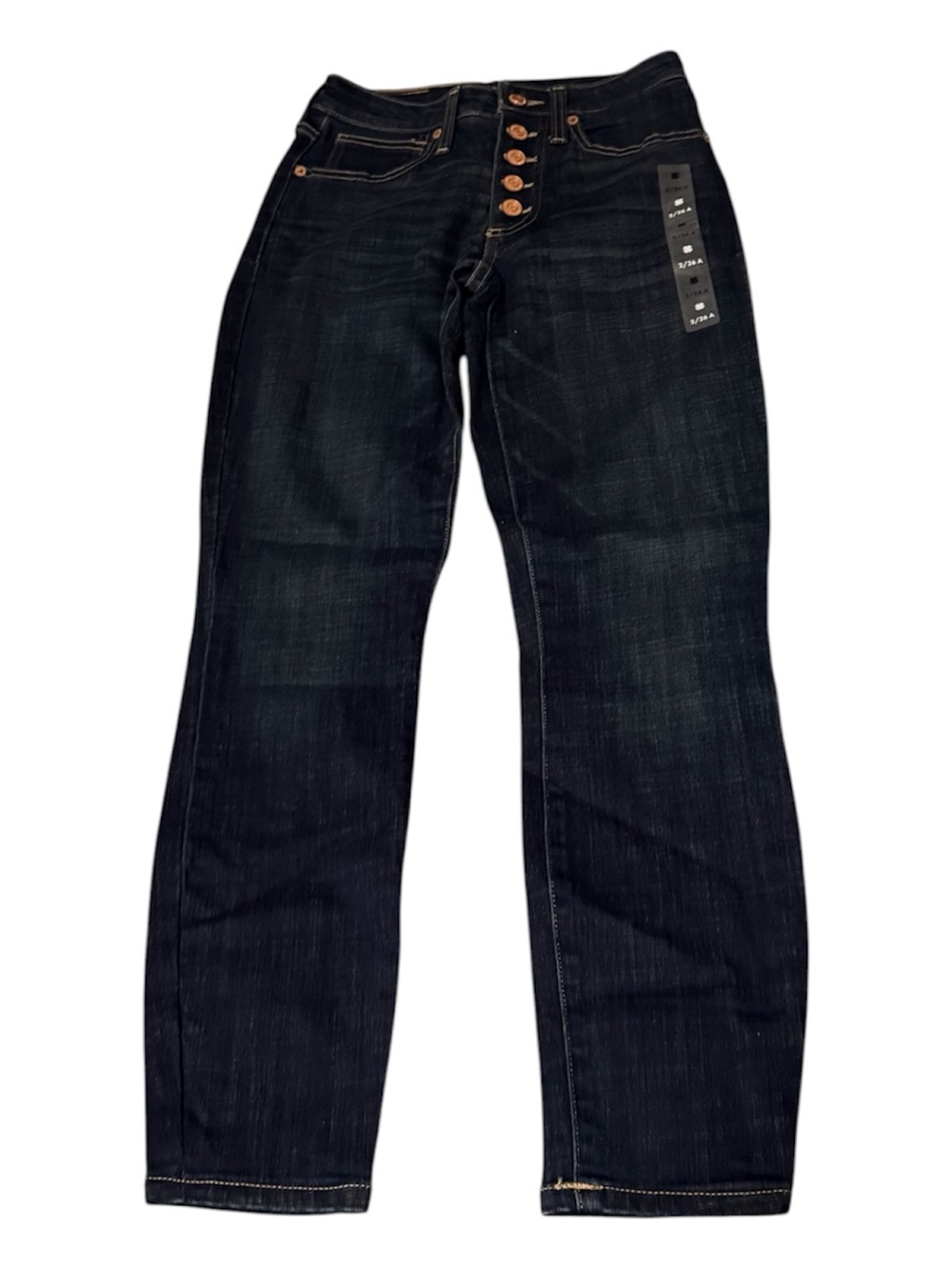 Lucky Brand Ava Skinny Ankle Jeans 2/26 Dark Wash Mid Rise Button Fly NWOT
